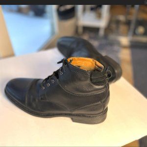 **Like-New** Clark's Men's Black Leather Boots Waterproof, Size 12- Worn Once!